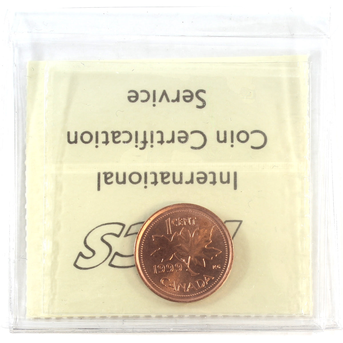 1999 Canada 1-cent ICCS Certified MS-67 Red