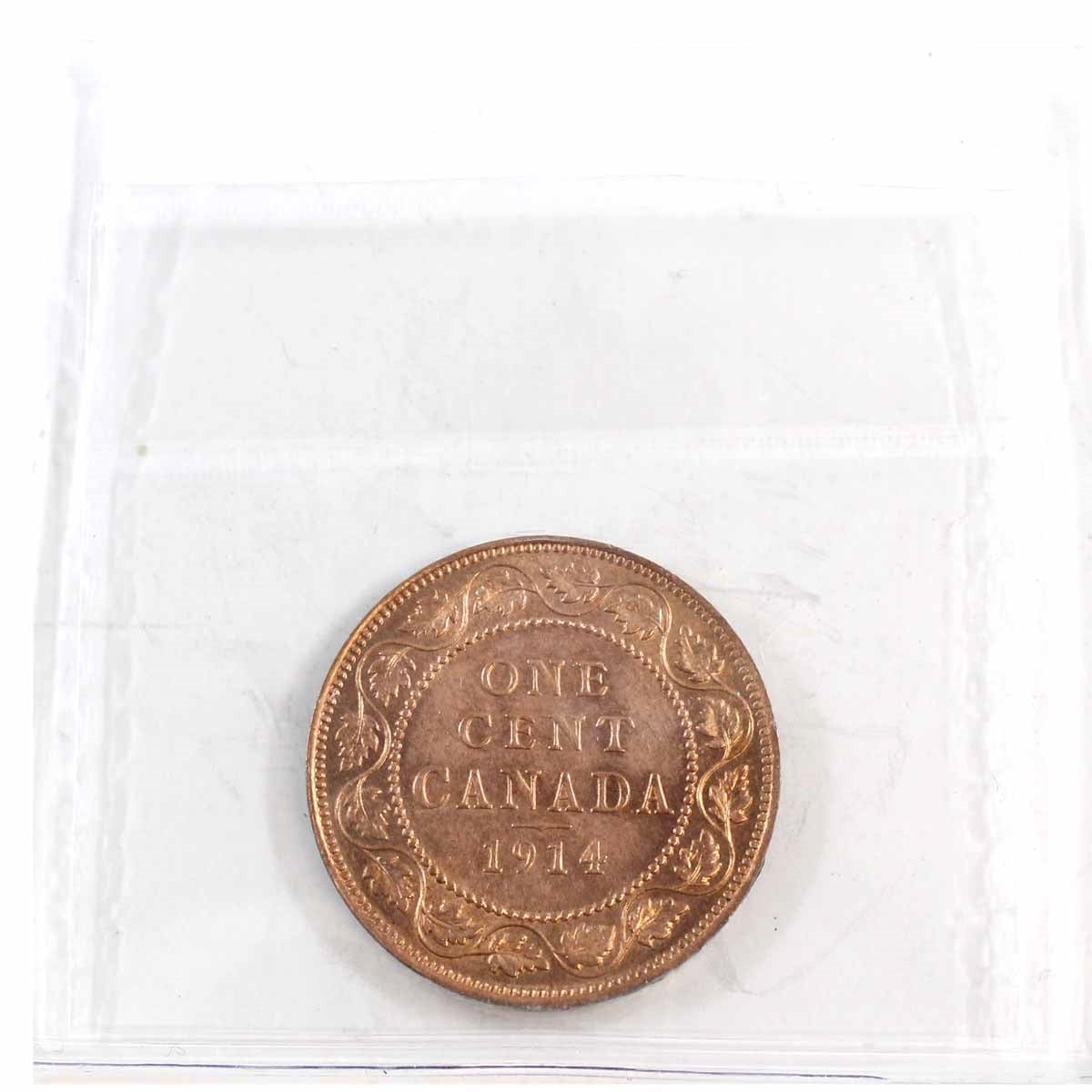 1914 Canada 1-cent ICCS Certified MS63 Red