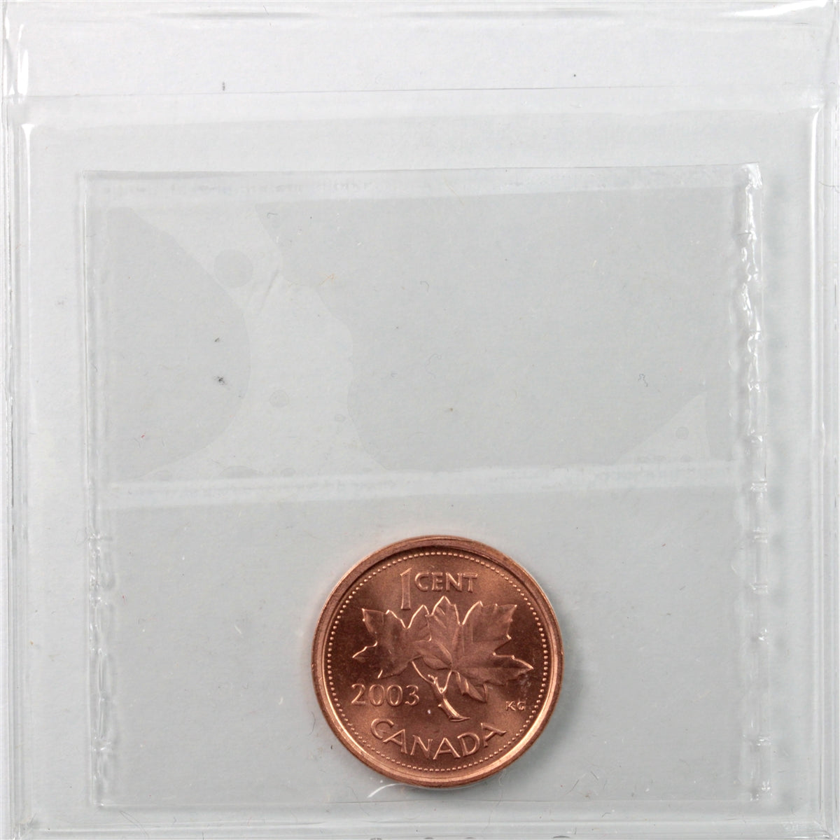 2003 New Effigy Canada 1-cent ICCS Certified MS67 Red