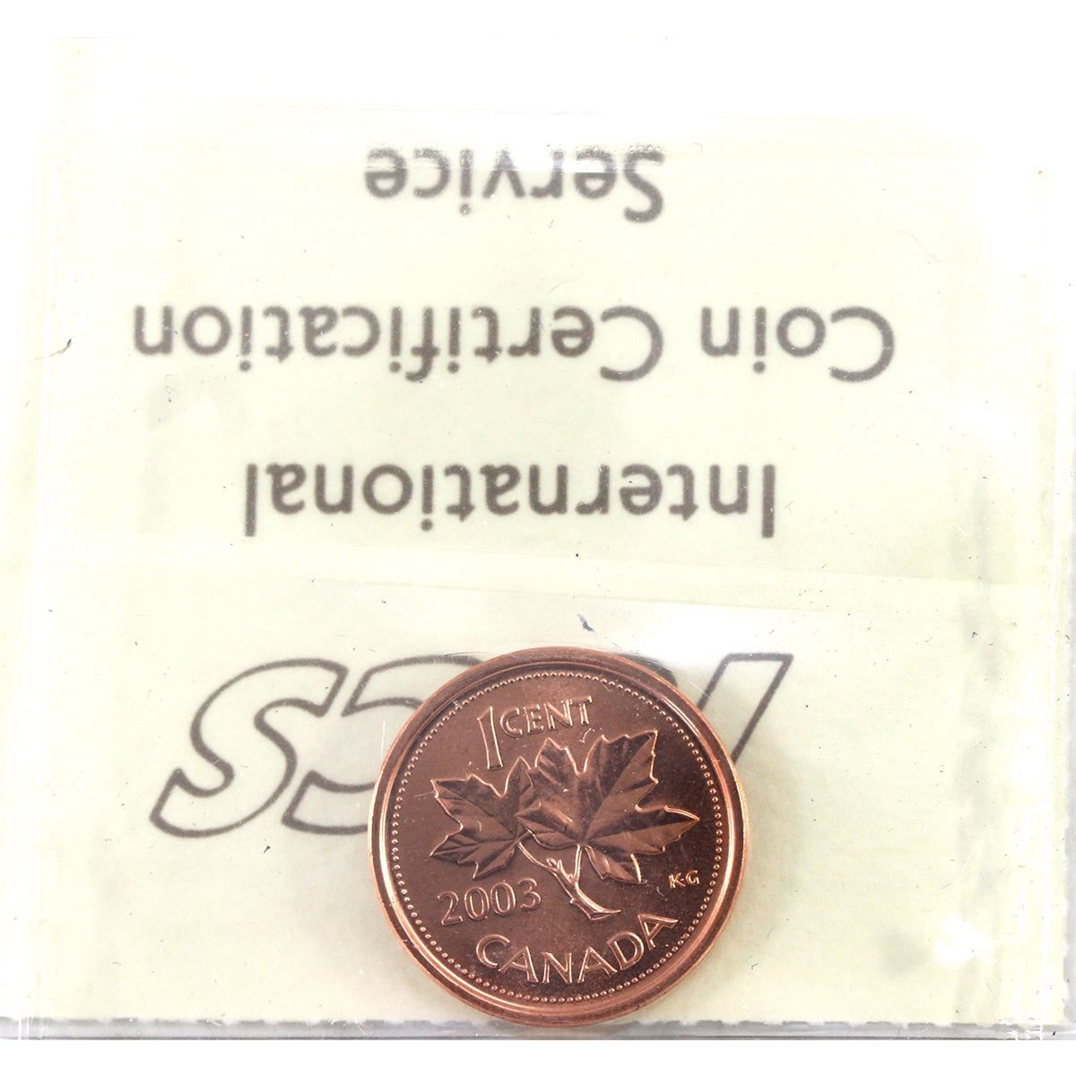 2003P New Effigy Canada 1-cent ICCS Certified MS66 Red