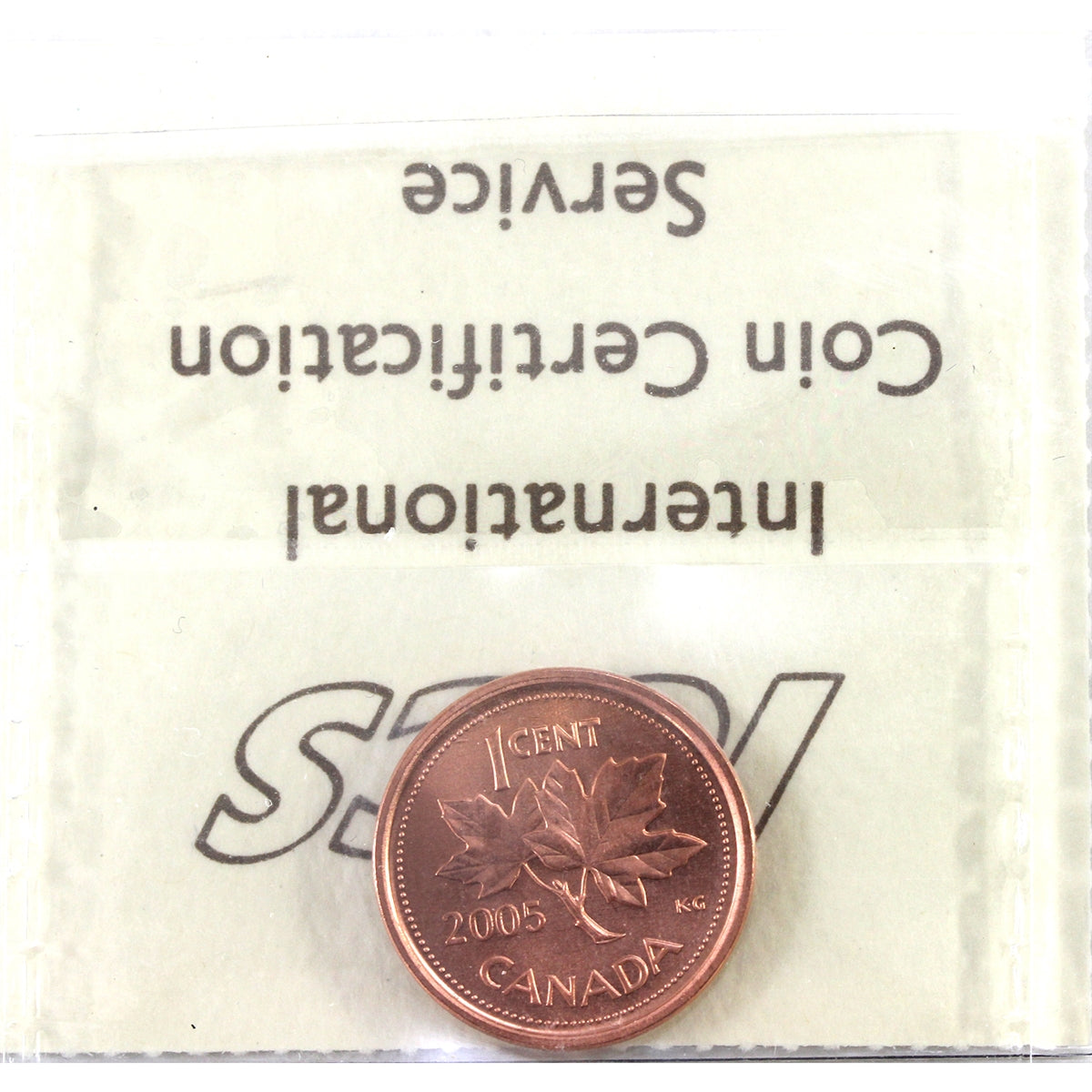 2005 Canada 1-cent ICCS Certified MS-67 Red