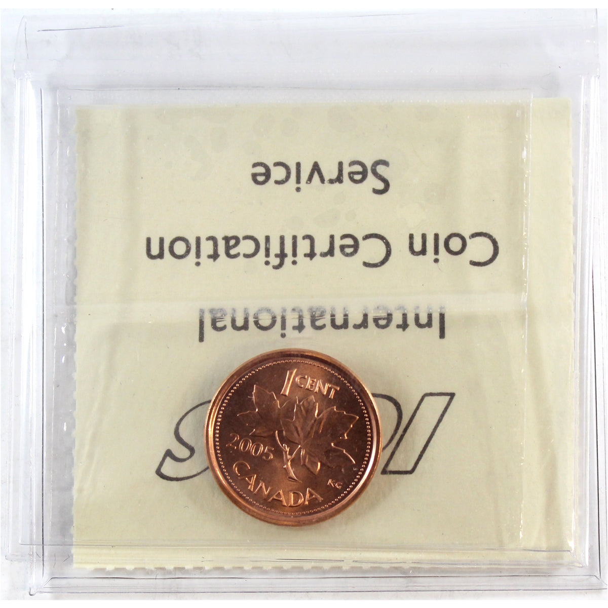 2005P Canada 1-cent ICCS Certified MS67 Red