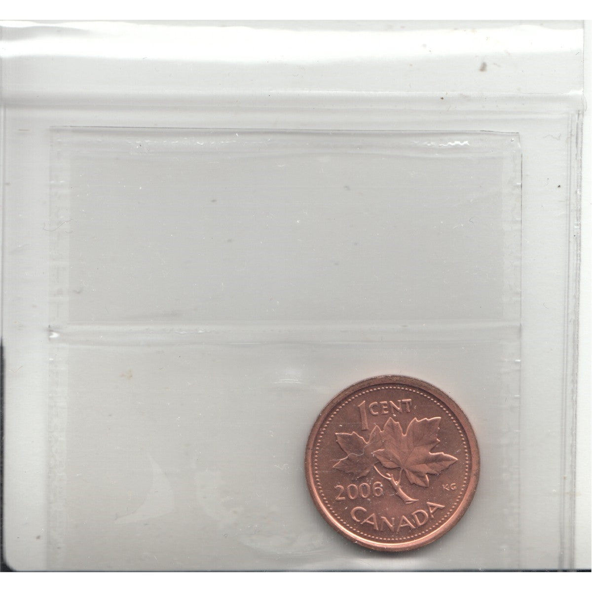 2006 Logo Non Magnetic Canada 1-cent ICCS Certified MS65 Red