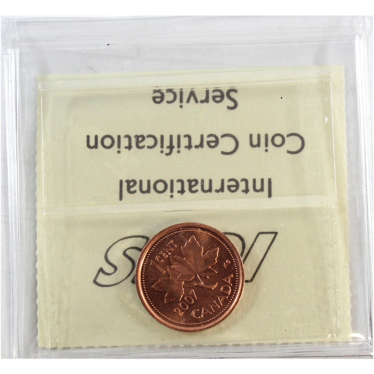 2007 Non-Magnetic Canada 1-cent ICCS Certified MS66 Red