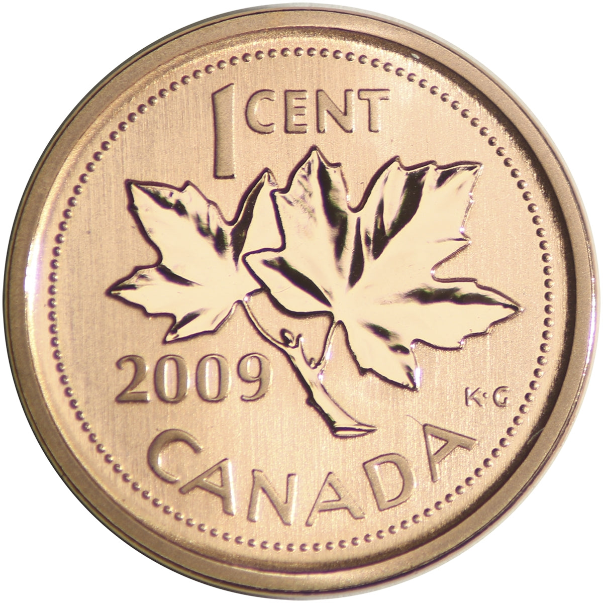 2009 Magnetic Canada 1-cent Specimen