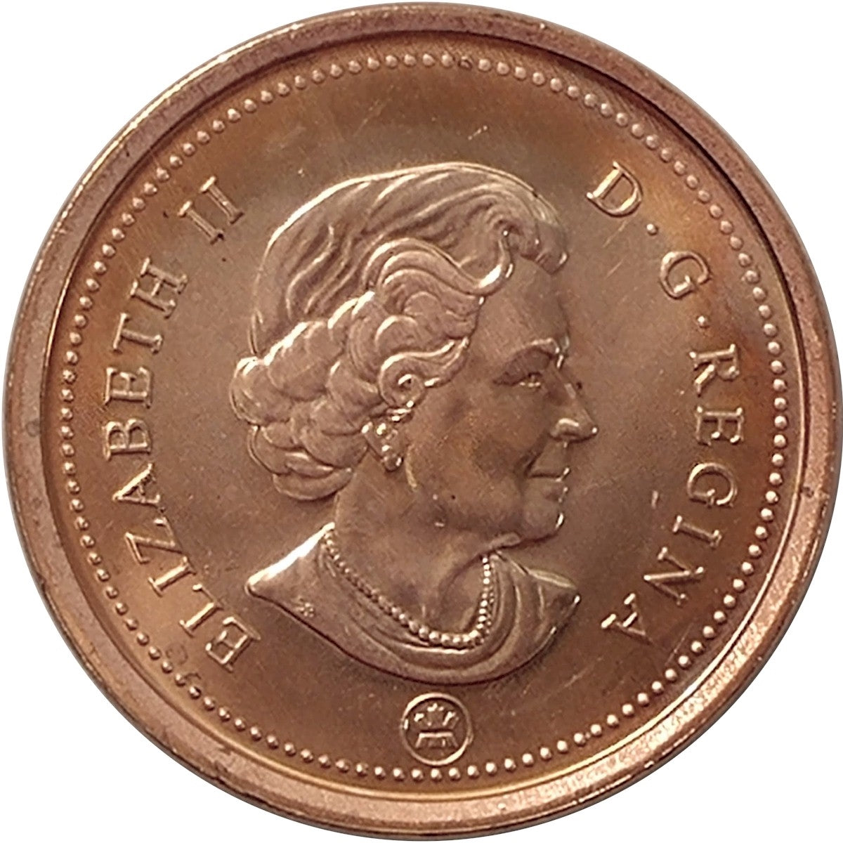 2009 Non Magnetic Canada 1-cent Brilliant Uncirculated (MS63)