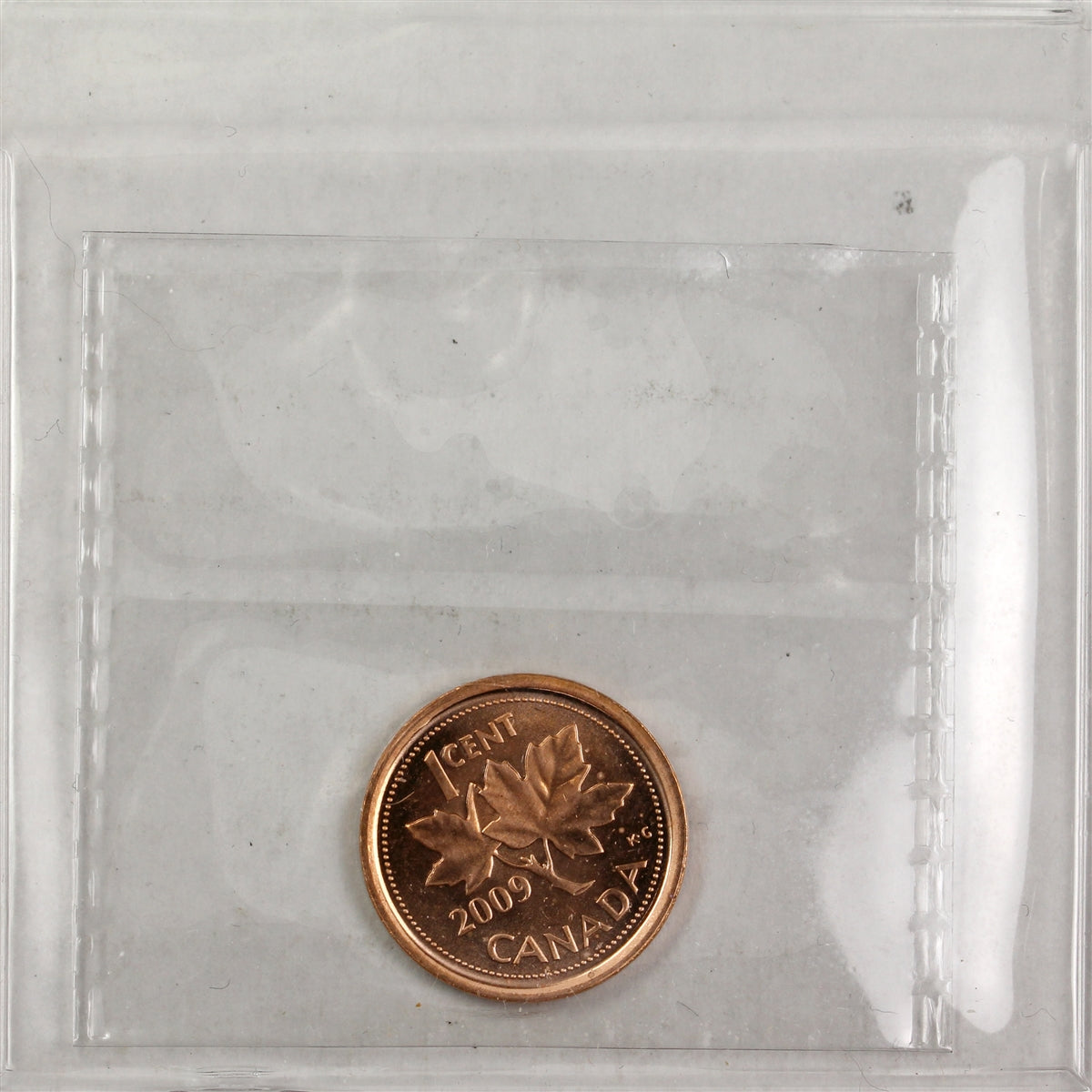 2009 Non Magnetic Canada 1-cent ICCS Certified MS65 Red
