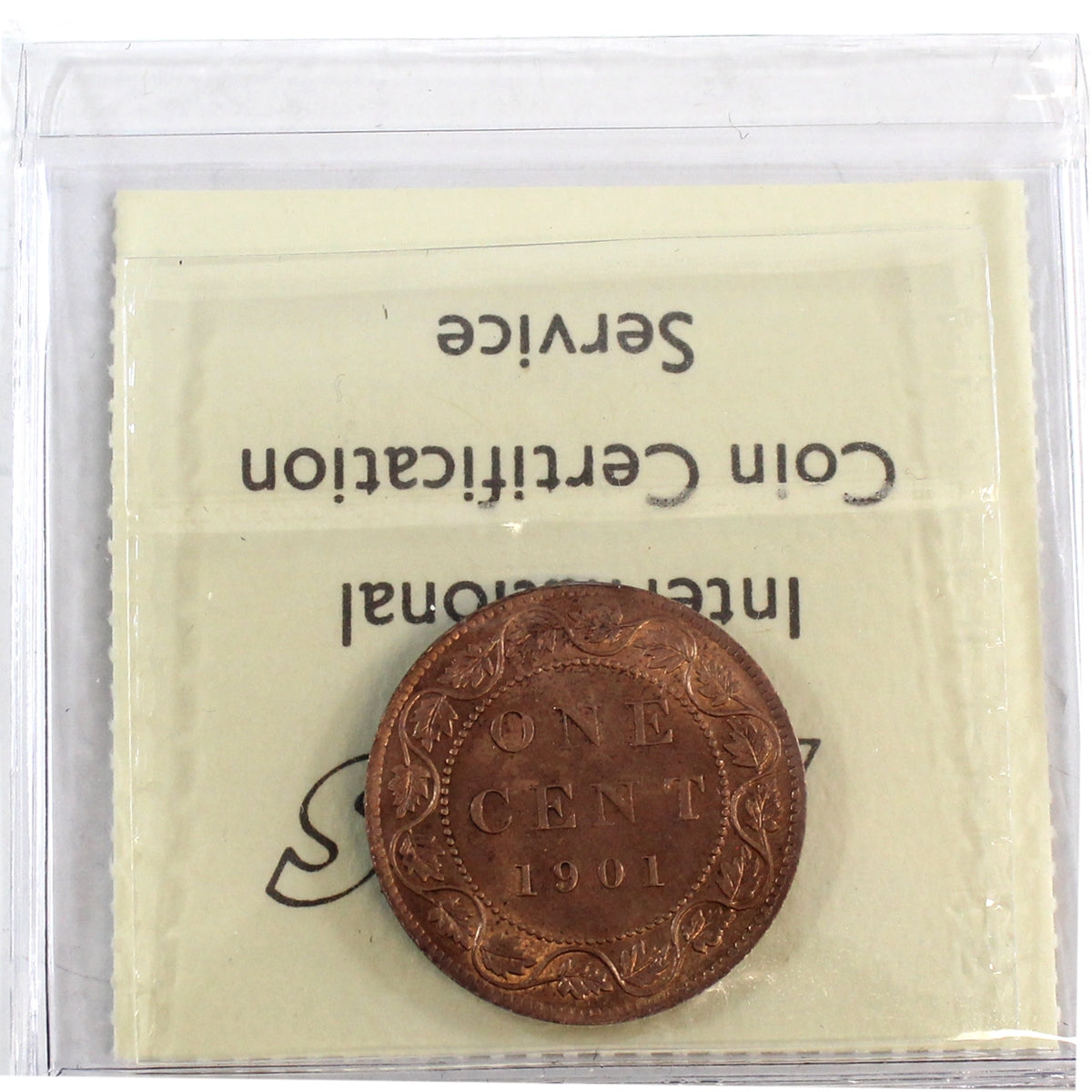 1901 Canada 1-cent ICCS Certified MS65 Red (XCE 721)