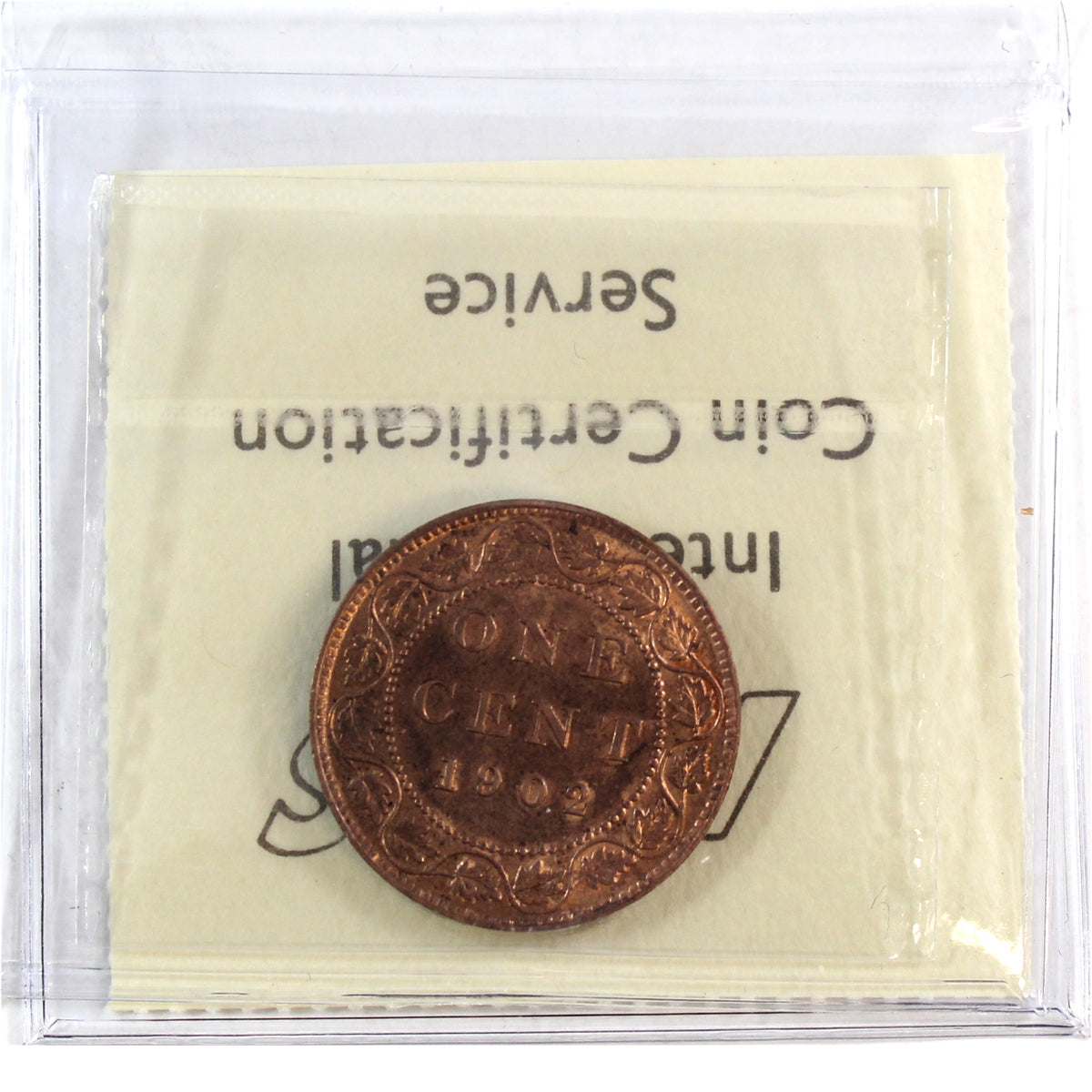 1902 Canada 1-cent ICCS Certified MS-64 Red & Brown