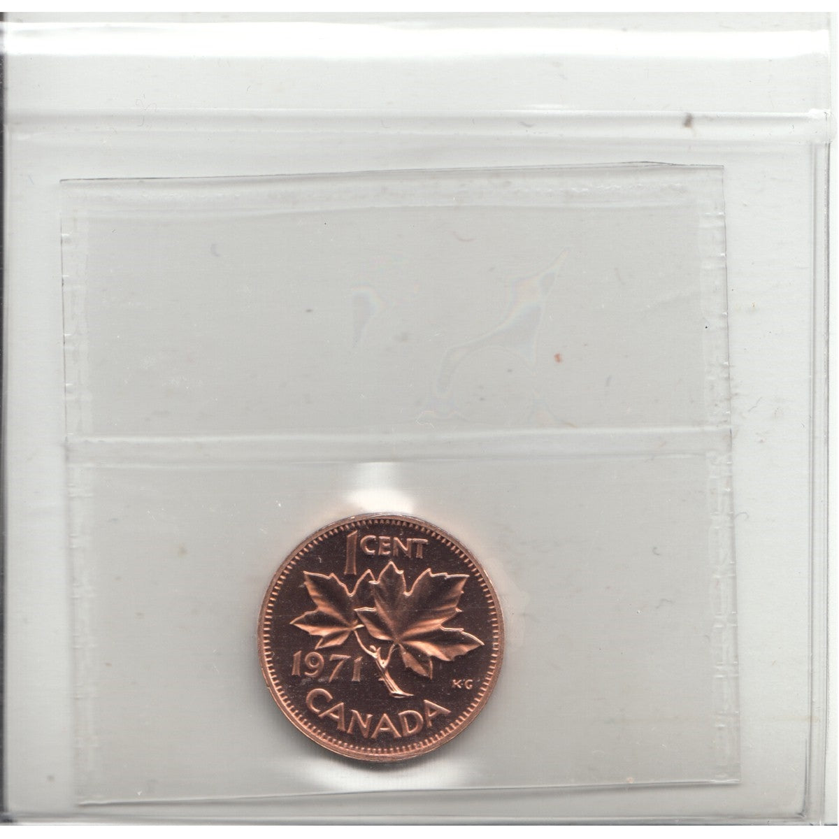 1971 Canada 1-cent ICCS Certified SP66 Red; Ultra Heavy Cameo