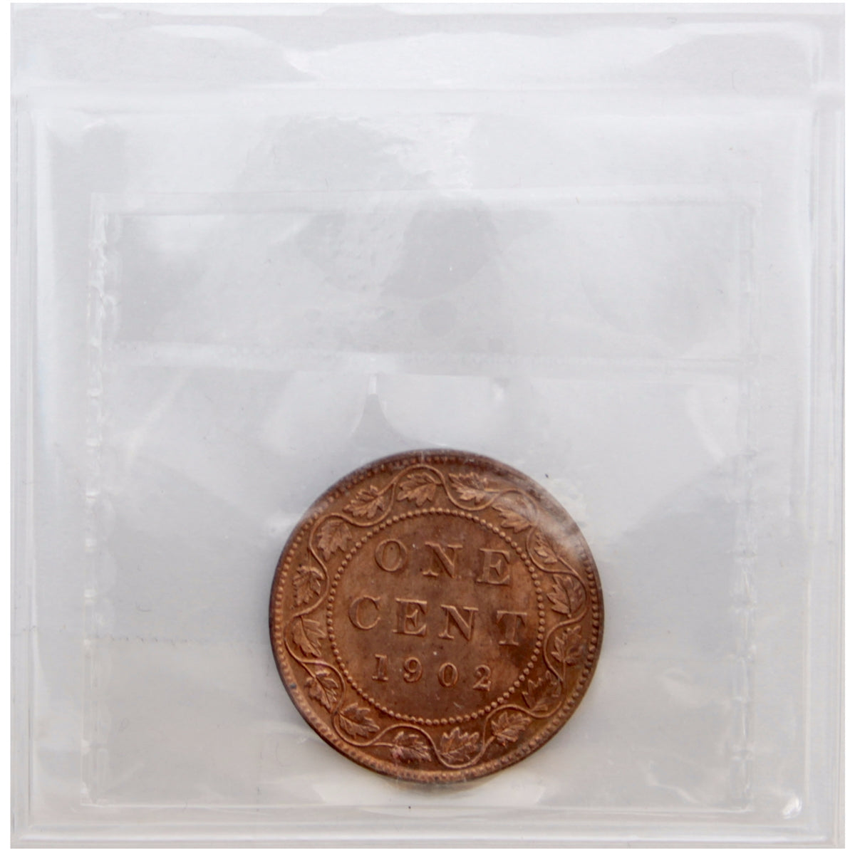 1902 Canada 1-cent ICCS Certified MS-63 Red