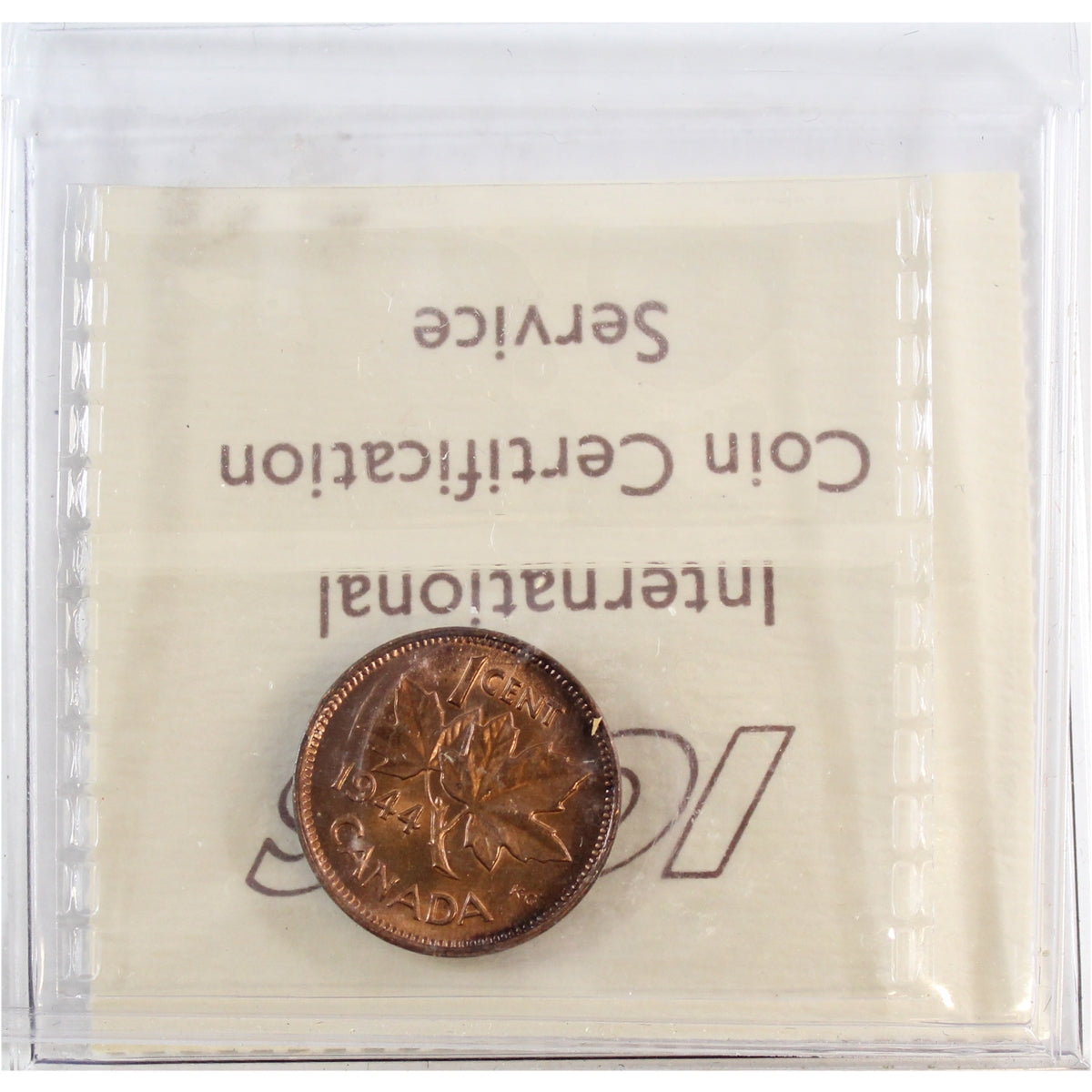 1944 Canada 1-cent ICCS Certified MS63 Red