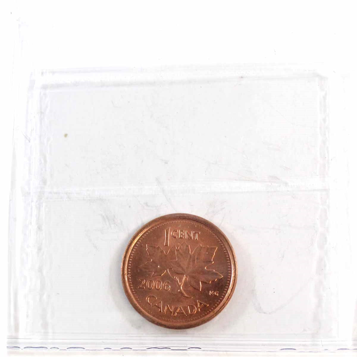 2006 Magnetic Canada 1-cent ICCS Certified MS64 Red