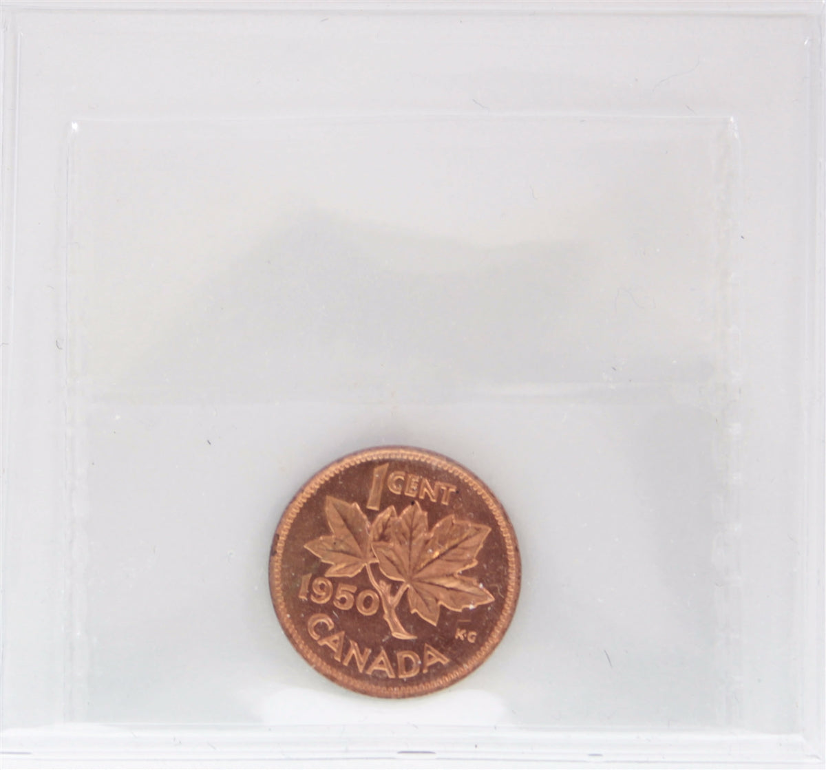 1950 Canada 1-cent ICCS Certified MS64 Red