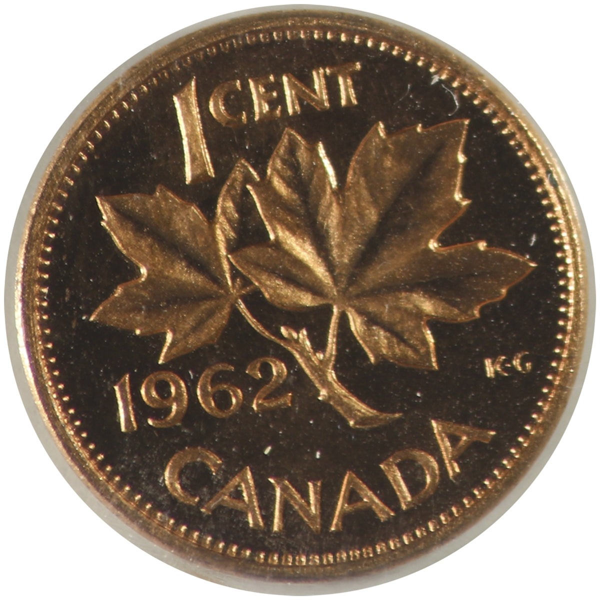 1962 Canada 1-cent ICCS Certified PL-66 Red; UHC