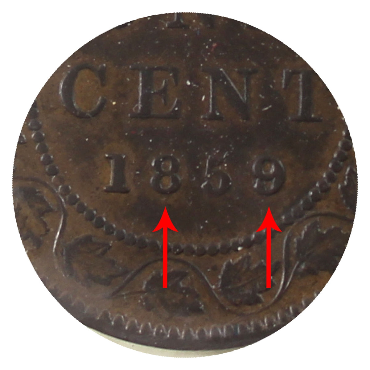 1859 Wide 9/8 Canada 1-cent ICCS Certified EF40