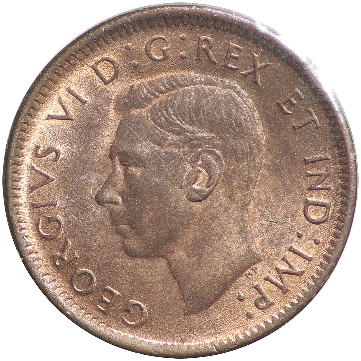 1942 Canada 1-cent Brilliant Uncirculated Red & Brown (MS63)