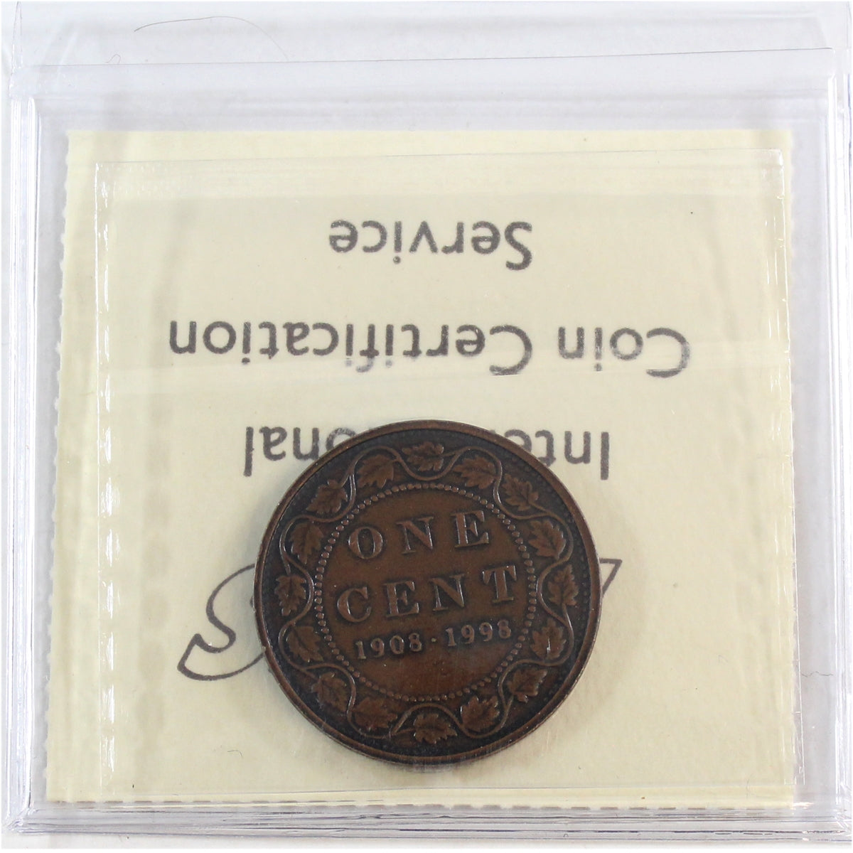 1998 Matte Commemorative Canada 1-cent ICCS Certified PF-60 Brown