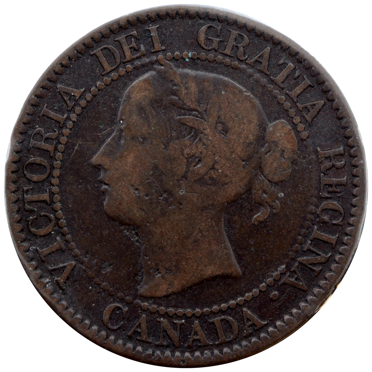 1859 Wide 9/8 Canada 1-cent Very Good (VG-8)