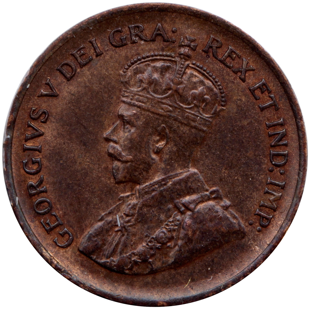 1935 Canada 1-cent UNC+ (MS62) Red & Brown