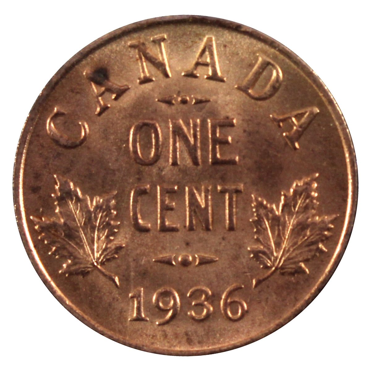 1936 Canada 1-cent Gem Brilliant Uncirculated (MS65) $