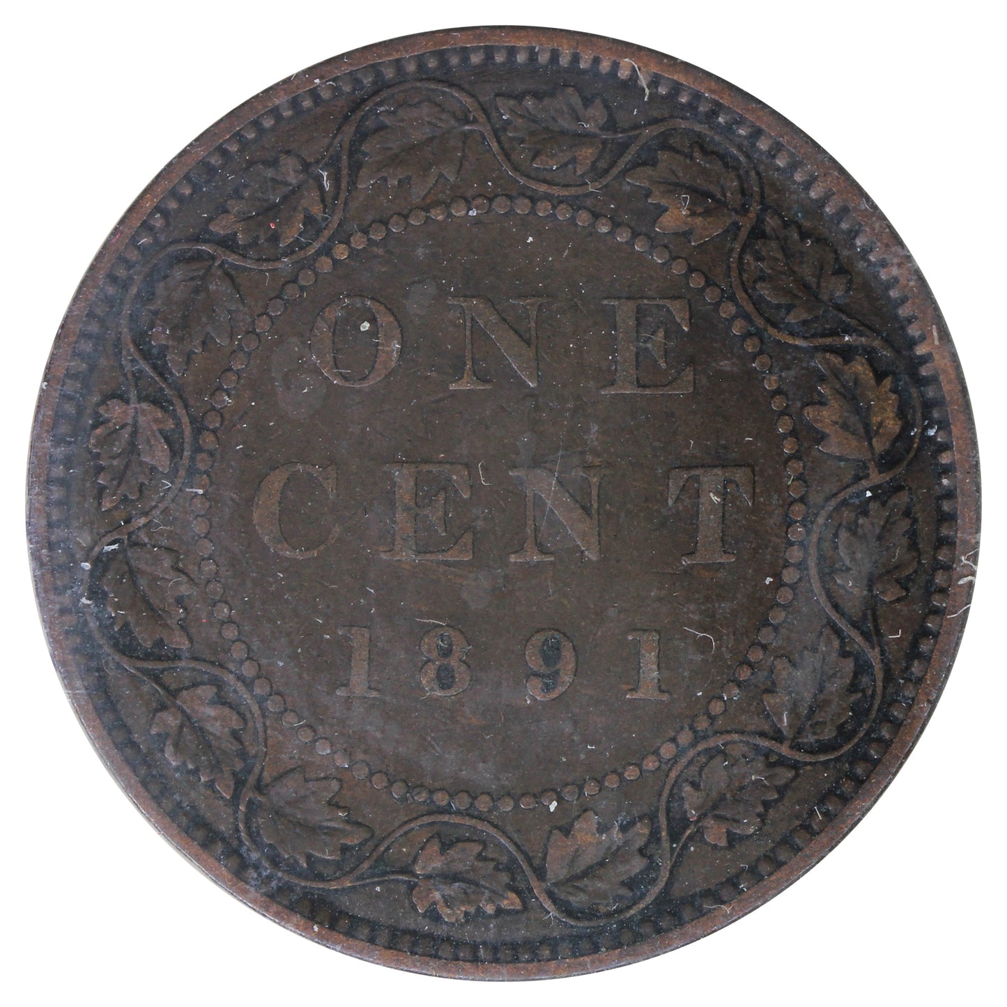 1891 SLSD, Obv. 2 Canada 1-cent ICCS Certified F15