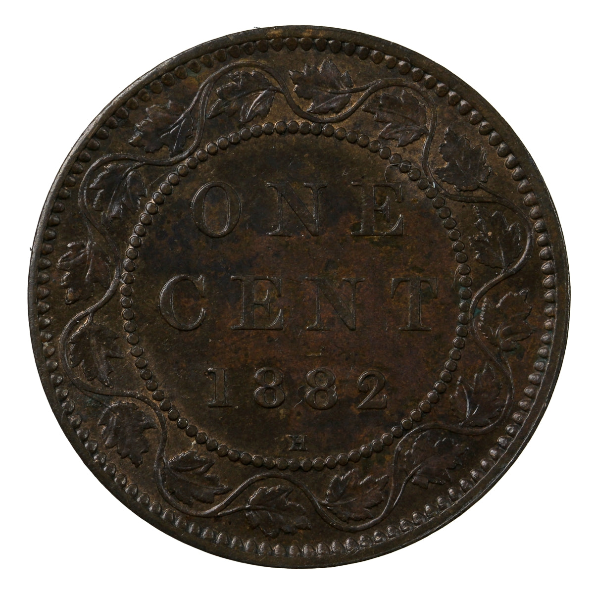 1882H Obv. 1 Canada 1-cent AU-UNC (AU55)