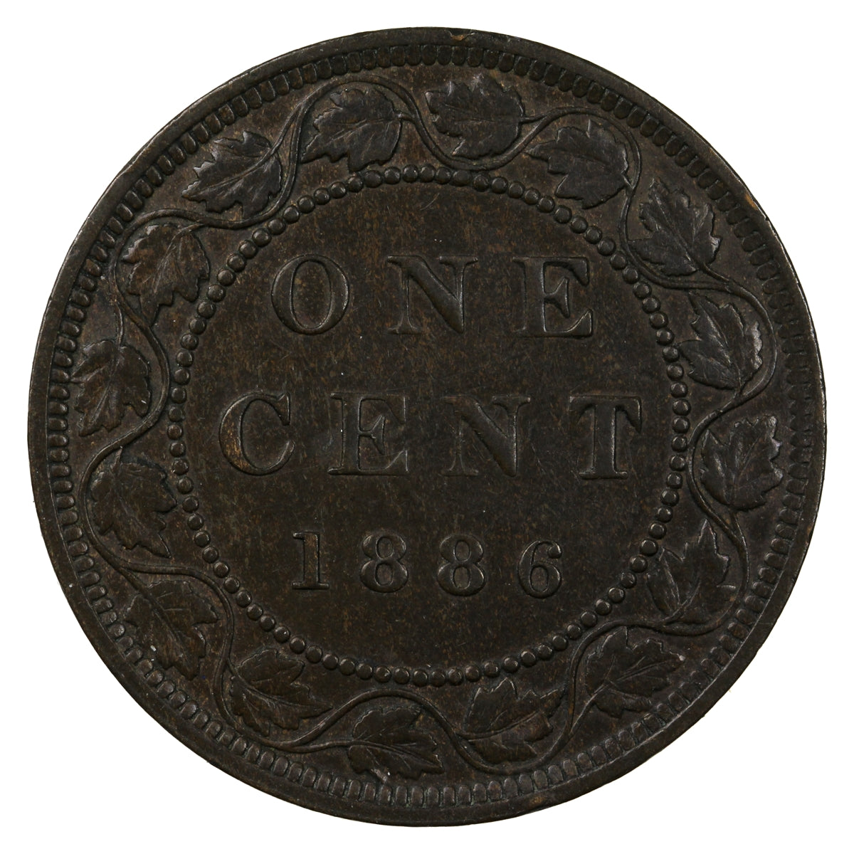 1886 Obv. 1a Canada 1-cent Extra Fine (EF40)