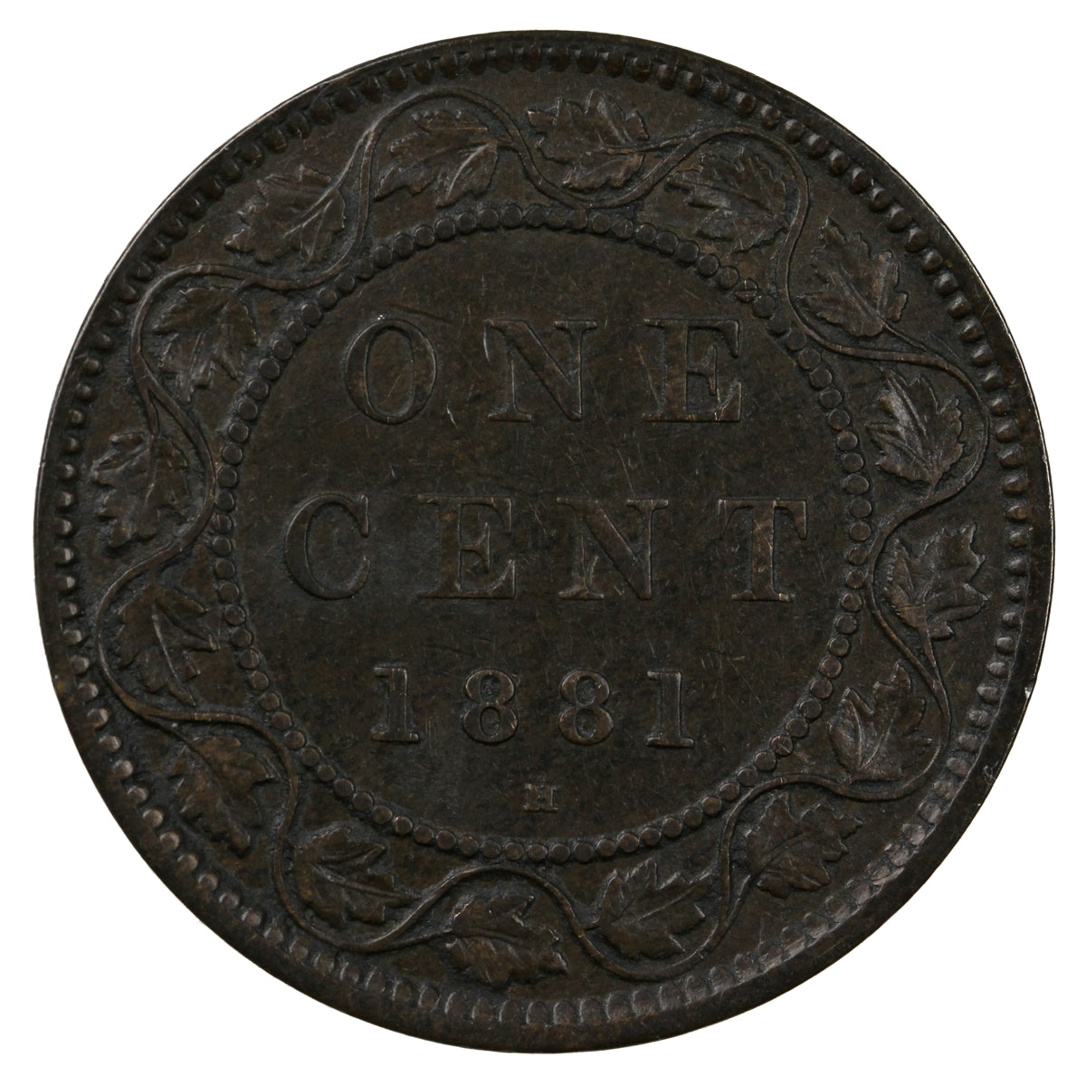 1881H Obv. 1a Micro D Canada 1-cent Fine (F12) $