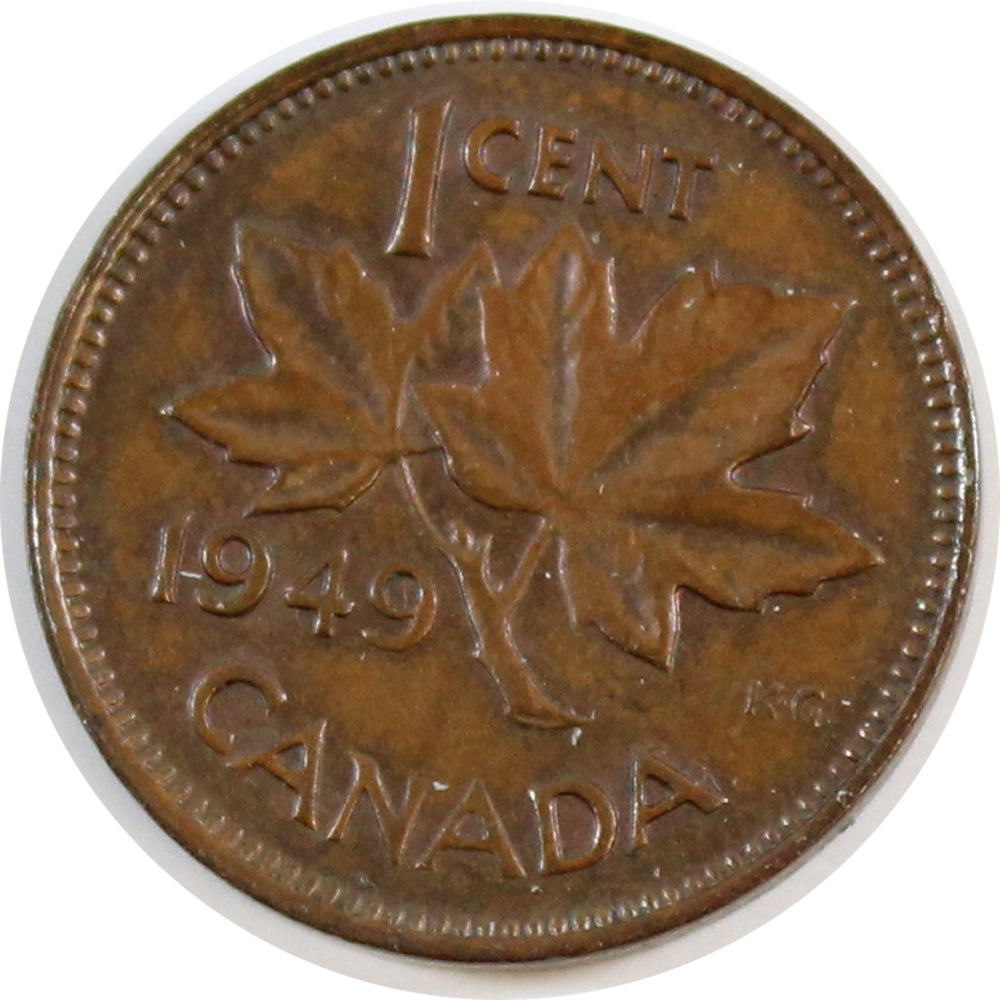 1949 A To Denticle Canada 1-cent EF-AU (EF45)