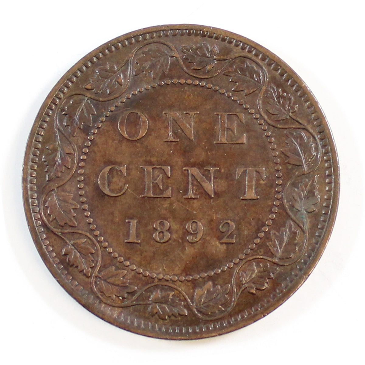 1892 Obv. 4 Canada 1-cent Almost Uncirculated (AU50)