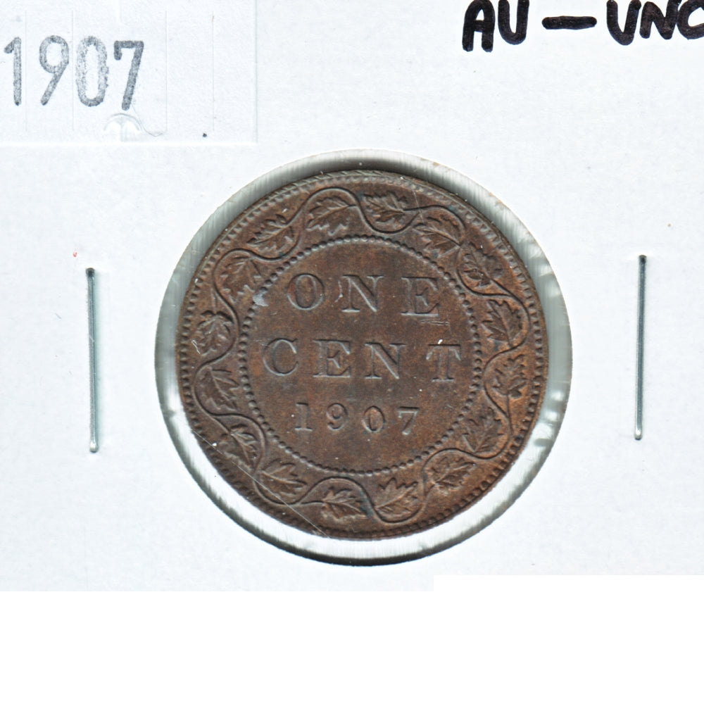 1907 Canada 1-cent AU-UNC (AU-55)
