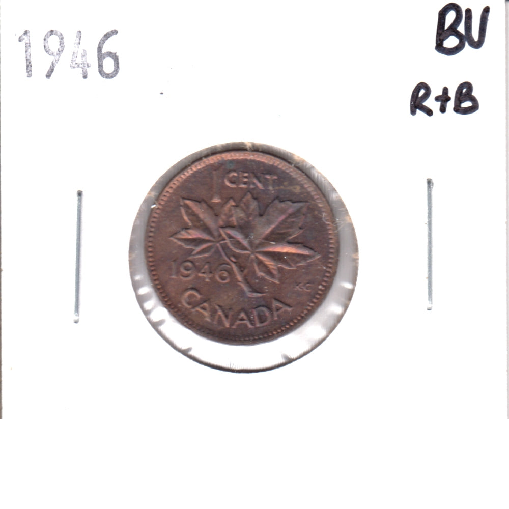 1946 Canada 1-cent Brilliant Uncirculated R & B (MS63