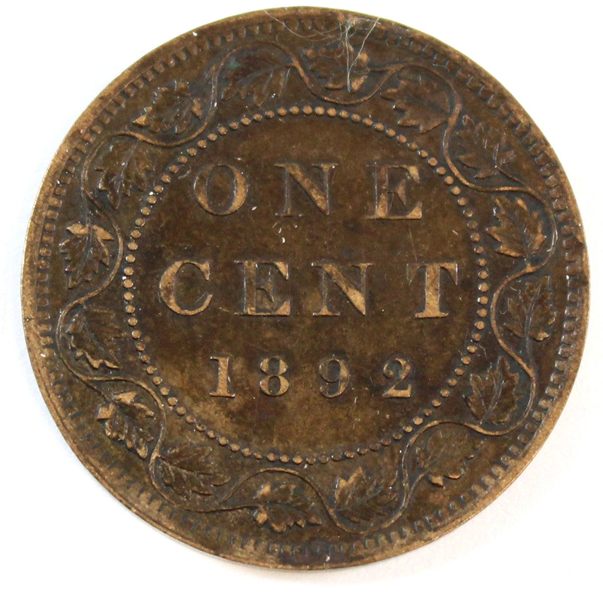 1892 Obv. 2 Canada 1-cent Extra Fine (EF40) $