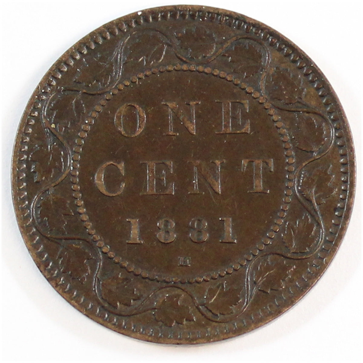 1881H Triple Punched N Canada 1-cent Extra Fine (EF40) $