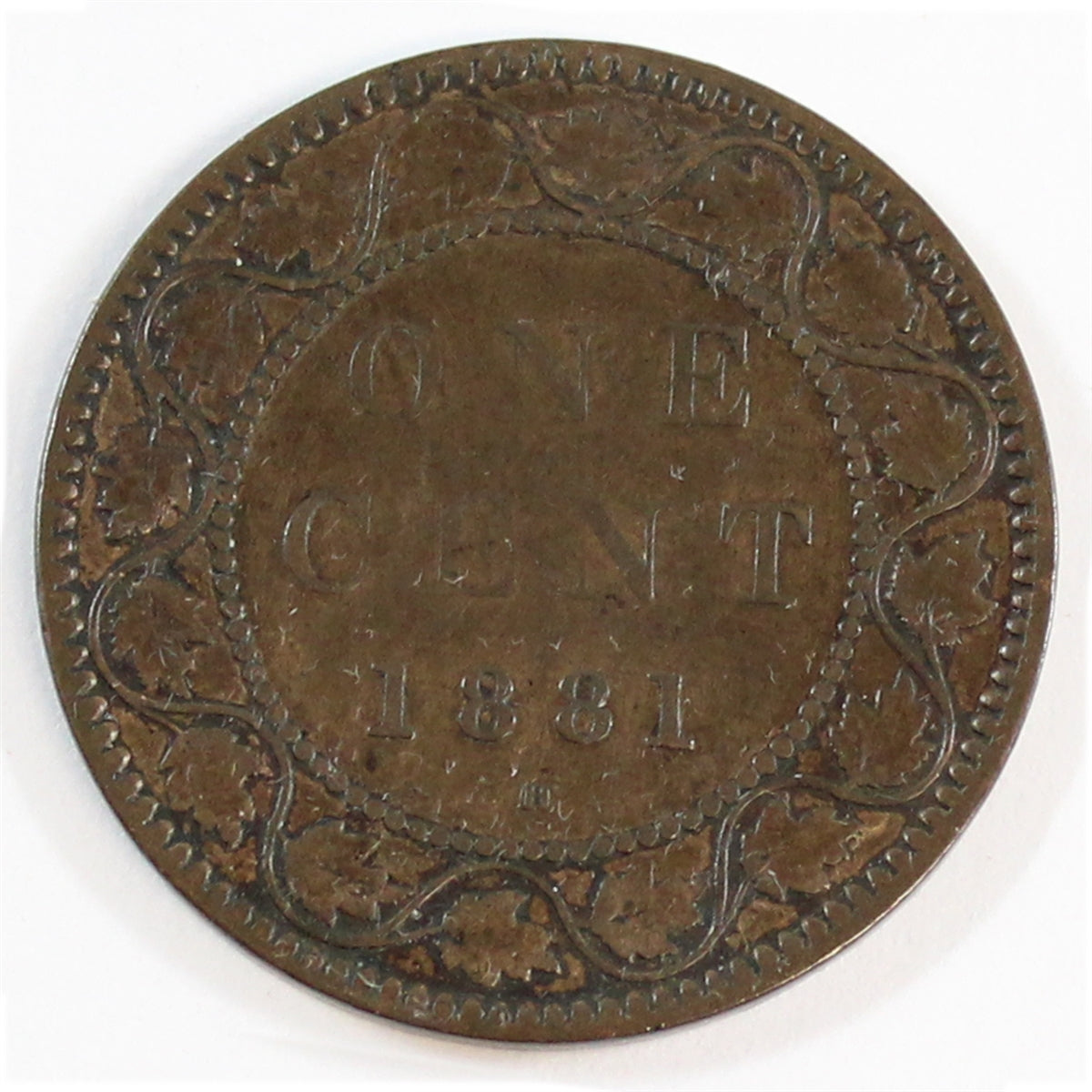 1881H Repunched N Canada 1-cent Fine (F12) $