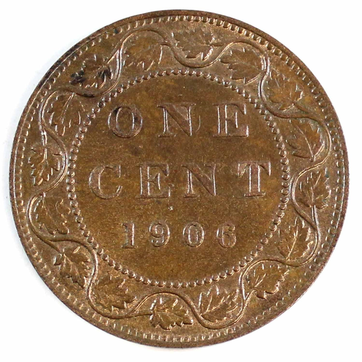 1906 Canada 1-cent Brilliant Uncirculated R & B (MS-63) $