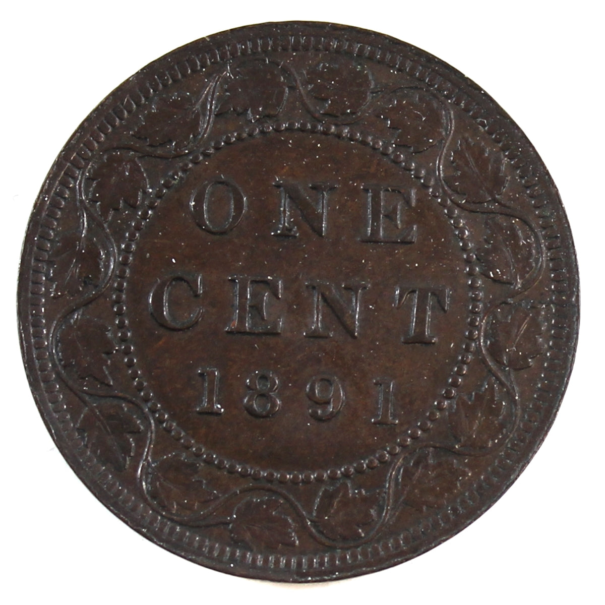 1891 LDLL Obv. 2 Canada 1-cent EF-AU (EF-45) $