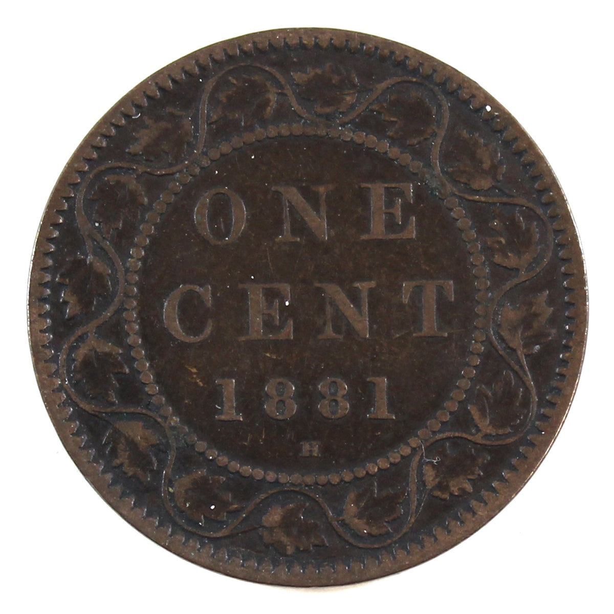 1881H Obv. 1a Micro D Canada 1-cent VG-F (VG10)