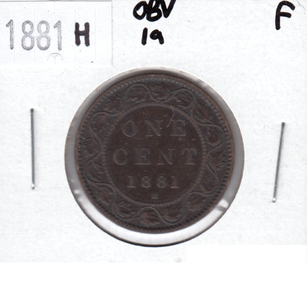 1881H Obv. 1a Canada 1-cent Fine (F-12)