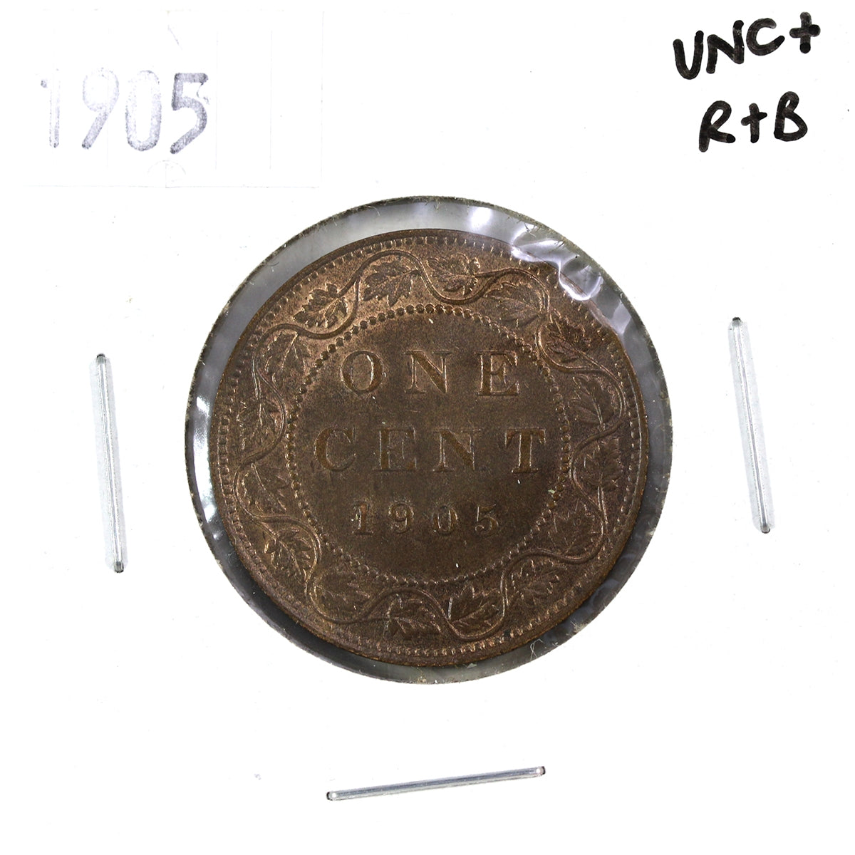 1905 Canada 1-cent UNC+ Red & Brown (MS-62) $
