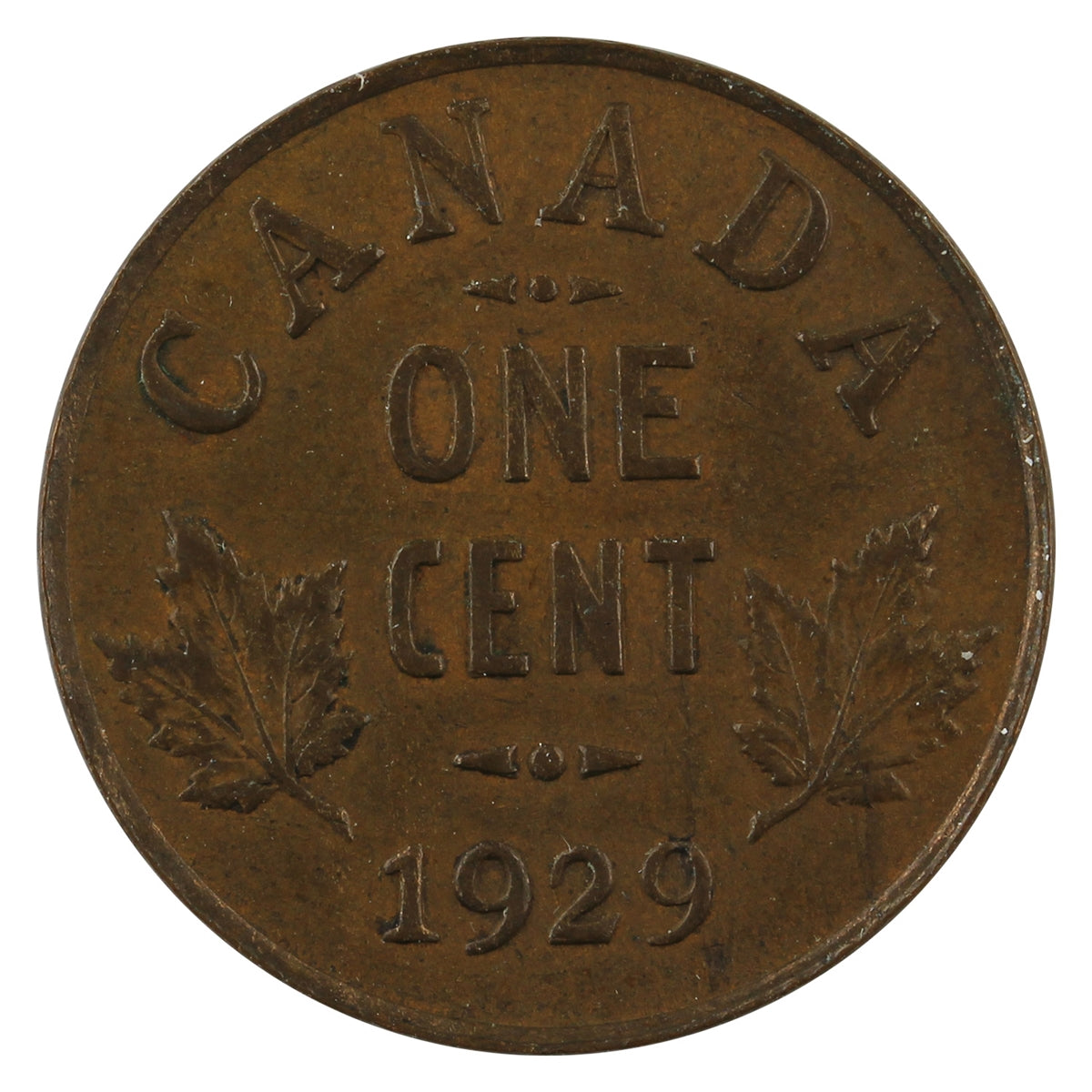 1929 High 9 Canada 1-cent Extra Fine (EF-40) $
