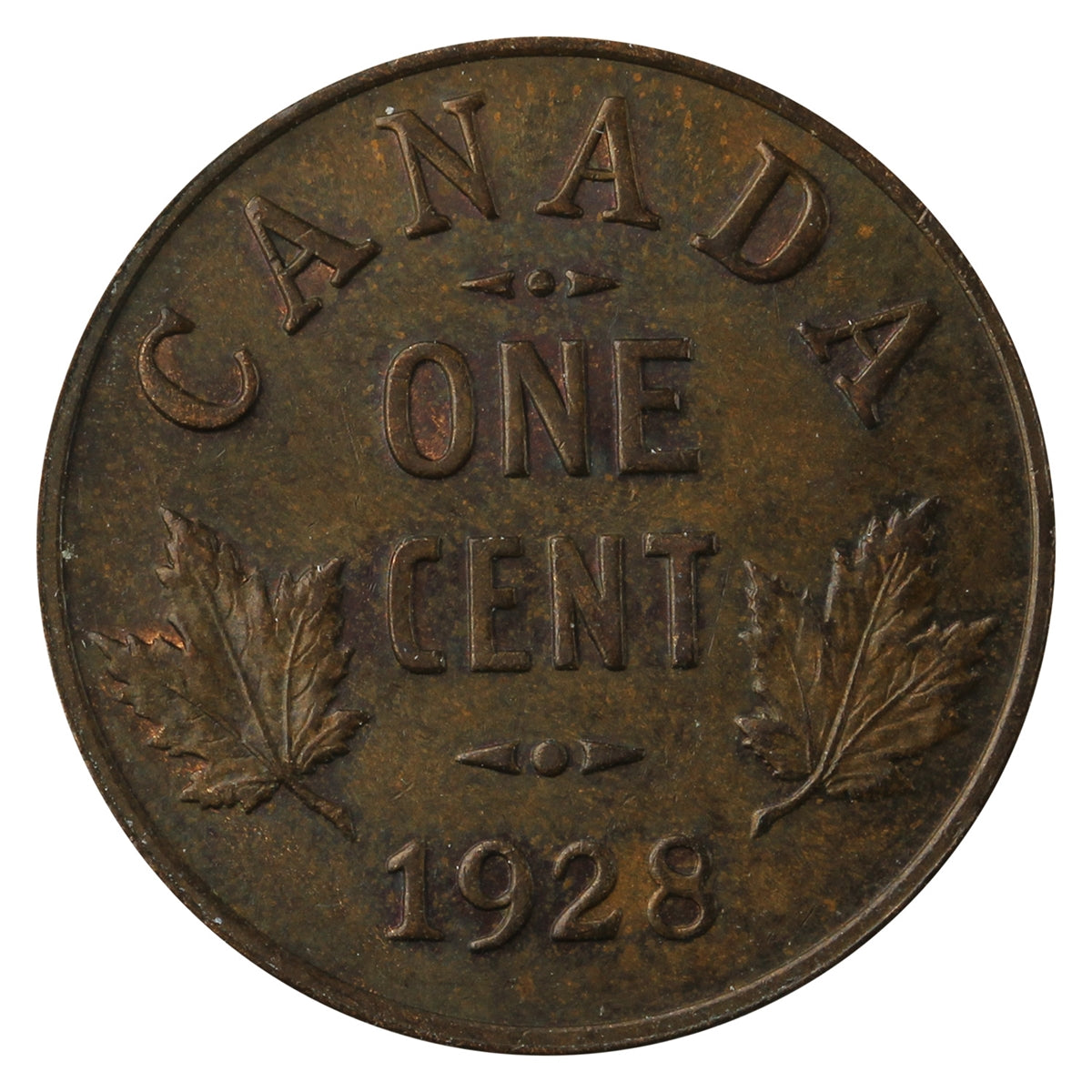1928 Canada 1-cent UNC+ (MS-62) Red & Brown