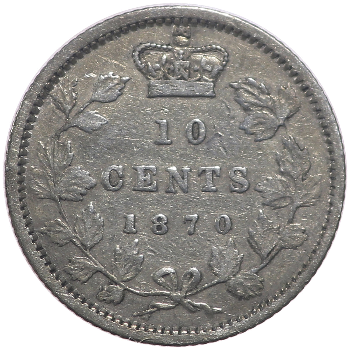 1870 Wide 0 Canada 10-cents Very Good (VG-8) $