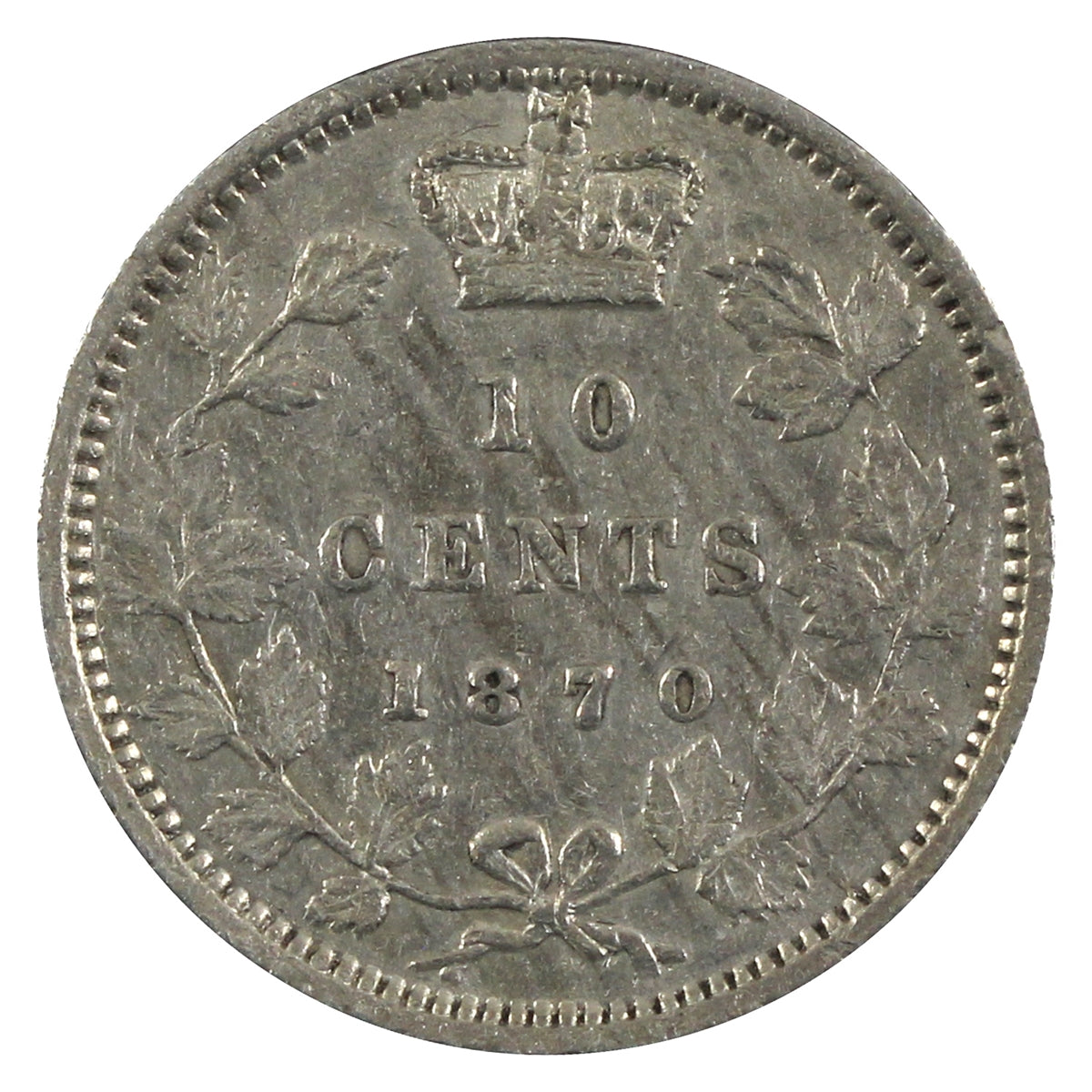 1870 Wide 0 Canada 10-cents Very Fine (VF-20) $
