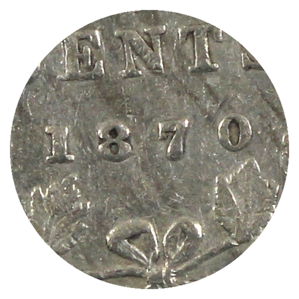 1870 Wide 0 Canada 10-cents Very Fine (VF20) $