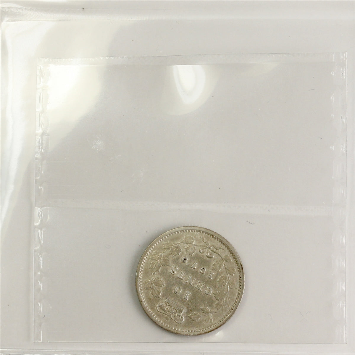 1870 Wide O Canada 10-cents ICCS Certified VF20