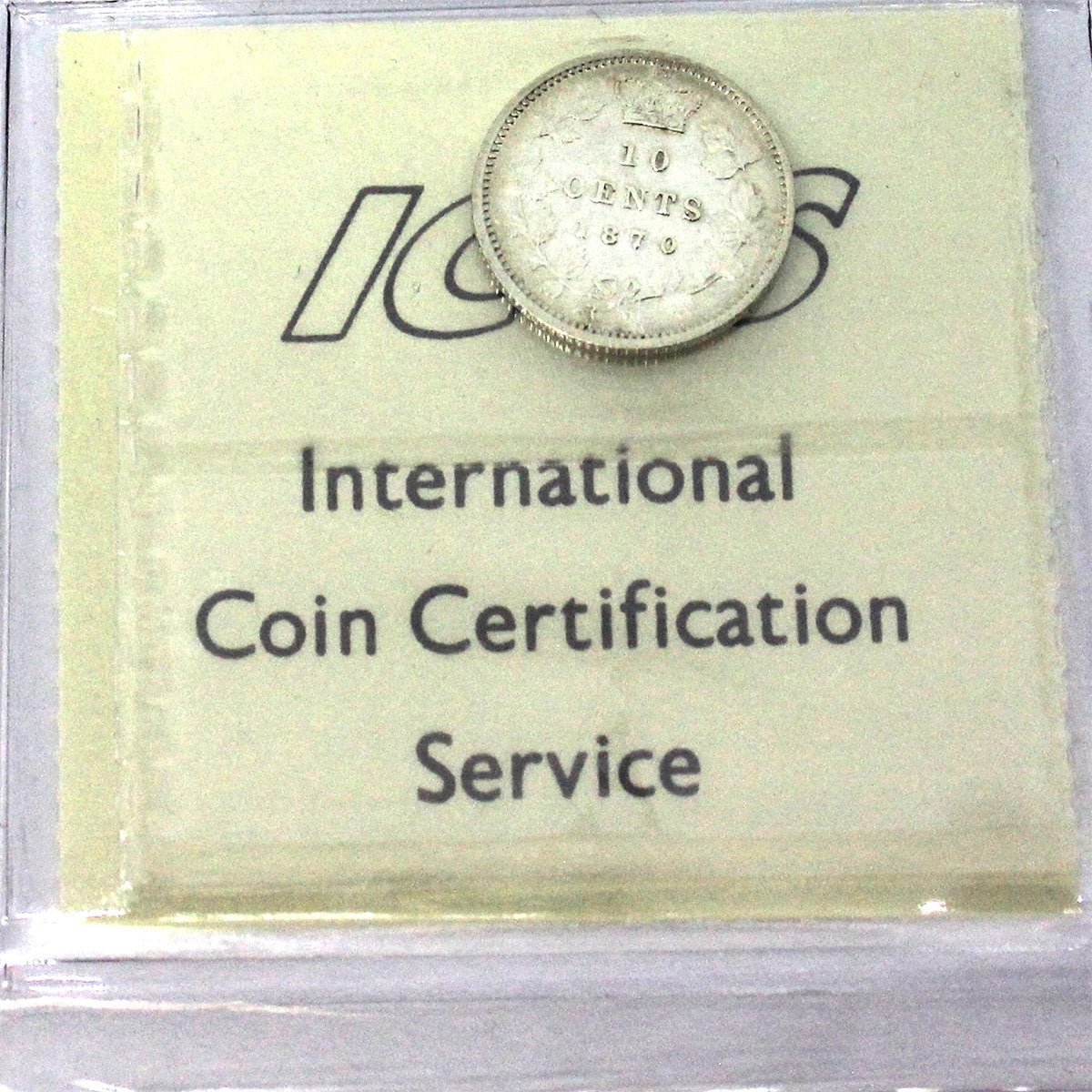 1870 Wide 0 Canada 10-cents ICCS Certified VF-30