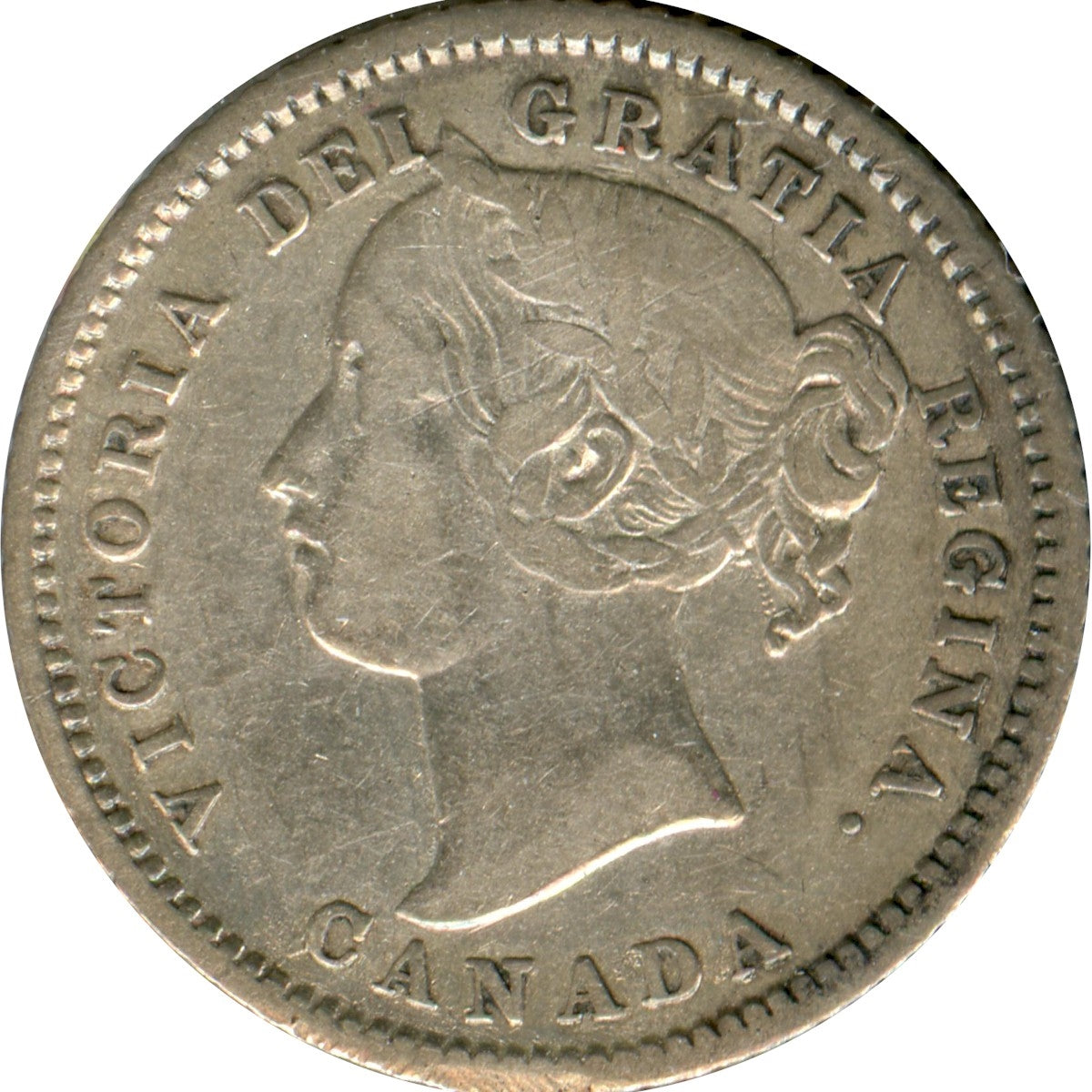 1874H Canada 10-cents F-VF (F-15) $
