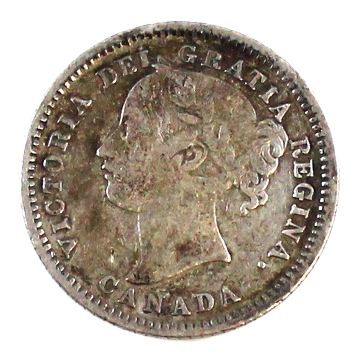 1880H Obv. 1 Canada 10-cents F-VF (F-15) $